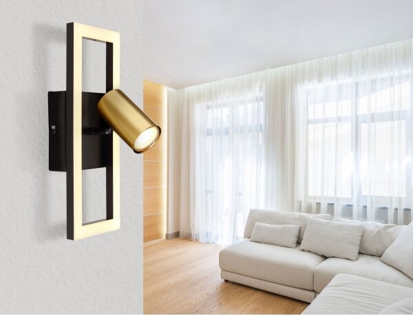 Spot LED de perete MARRIE 1xGU10/5W/230V + LED/12W/230V Globo 57032-1
