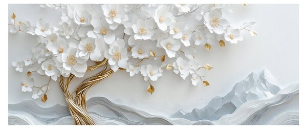 Tablou – Arborele vieții 3D elegant (120x50 cm)