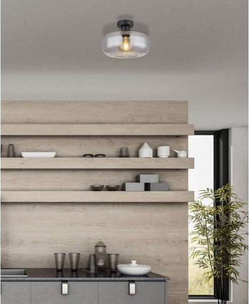 Lustră aplicată GIUSEPPE 1xE27/40W/230V gri Globo 15566D