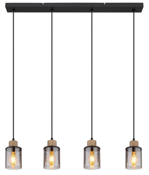 Lustră pe cablu REID 4xE27/15W/230V Globo 15707-4H