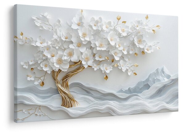 Tablou – Arborele vieții 3D elegant (90x60 cm)