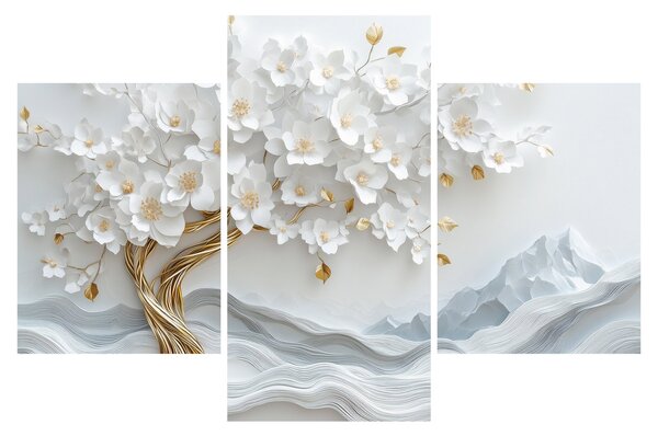 Tablou – Arborele vieții 3D elegant (90x60 cm)