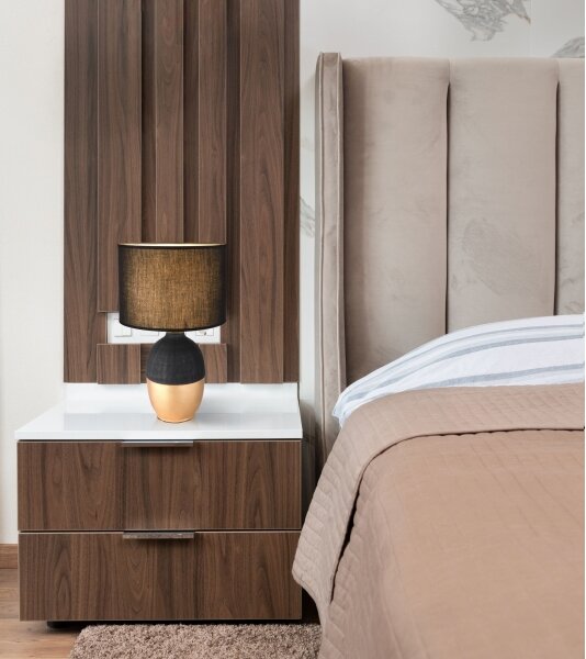 Lampă de masă VALENTINO 1xE14/40W/230V negru Globo 21627B