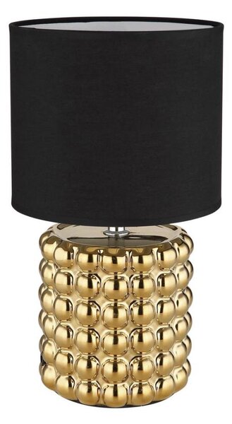 Lampă de masă VALENTINO 1xE14/40W/230V negru/auriu Globo 21626