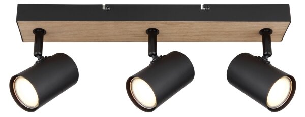 Spot ROBBY 3xGU10/35W/230V negru/maro Globo 57911-3BW