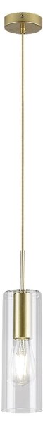 Lustră pe cablu ESTA 1xE27/40W/230V transparent/auriu Rabalux 72050