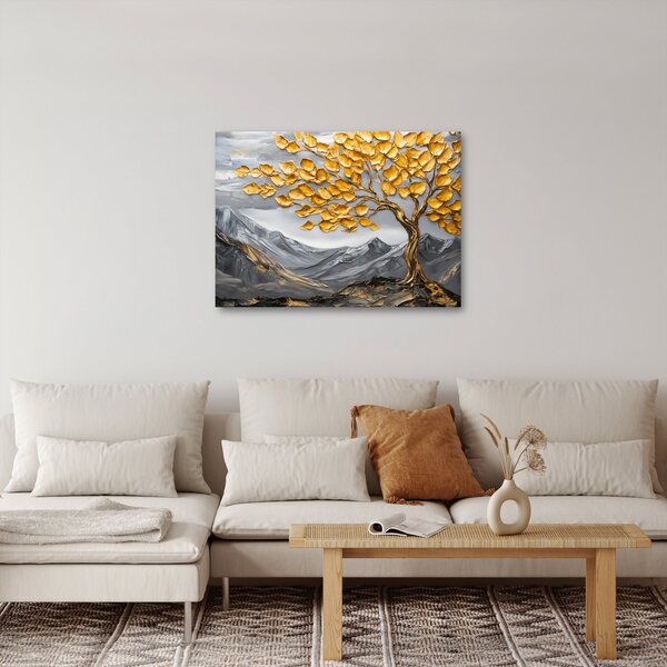 Tablou – Arbore cu frunze aurii (70x50 cm)