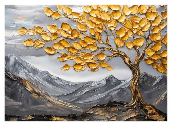 Tablou – Arbore cu frunze aurii (70x50 cm)