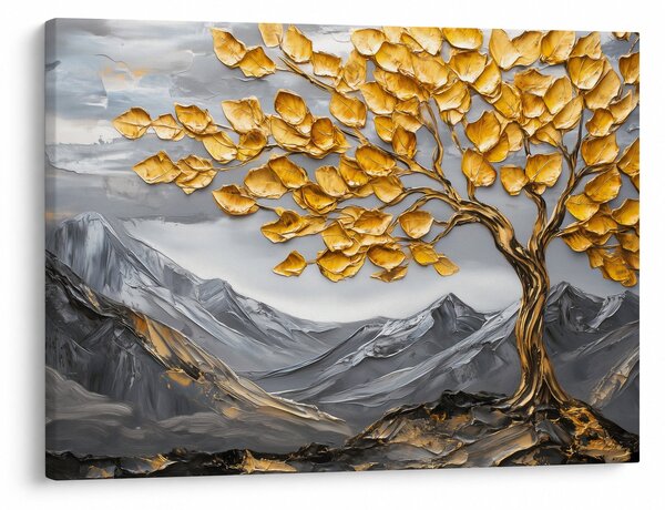 Tablou – Arbore cu frunze aurii (70x50 cm)