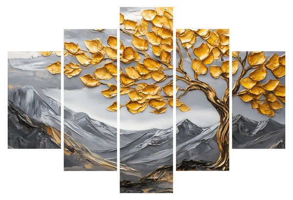 Tablou – Arbore cu frunze aurii (150x105 cm)
