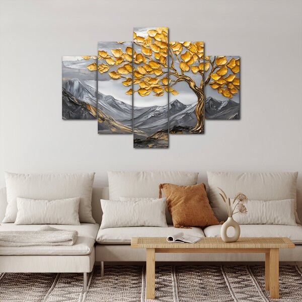 Tablou – Arbore cu frunze aurii (150x105 cm)