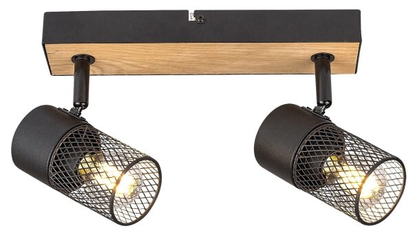Spot METTA 2xE14/40W/230V stejar Rabalux 71152