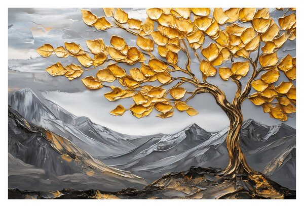Tablou – Arbore cu frunze aurii (90x60 cm)