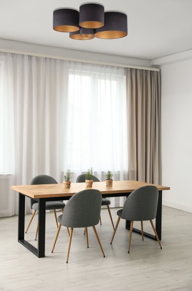 Duolla - Plafonieră ROLLER PENTO 5xE27/60W/230V antracit