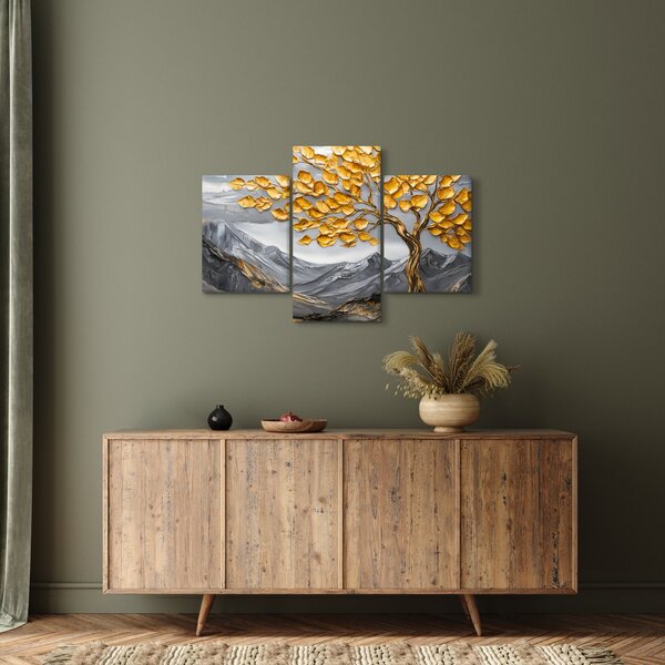 Tablou – Arbore cu frunze aurii (90x60 cm)