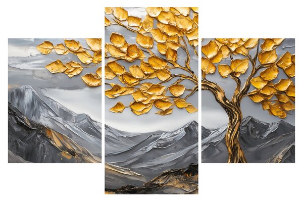 Tablou – Arbore cu frunze aurii (90x60 cm)