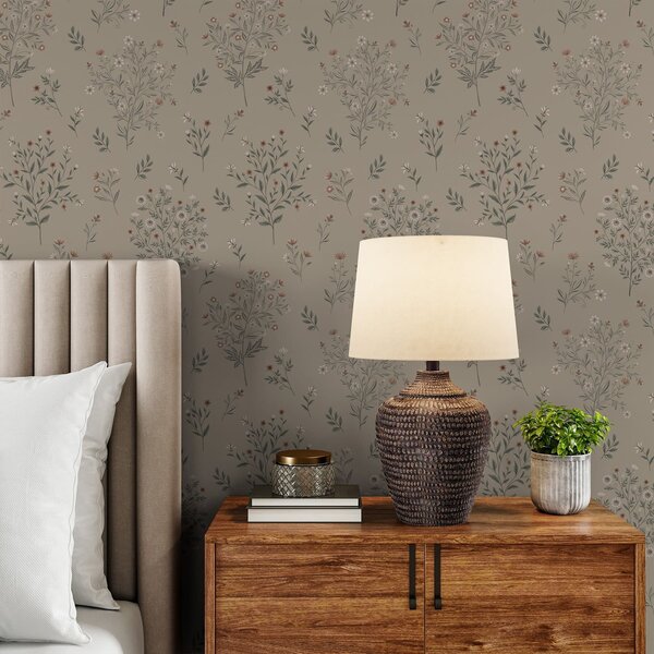 Tapet Flori sălbatice delicate și ramuri, Tapet flori, a01245 : Uwalls.ro