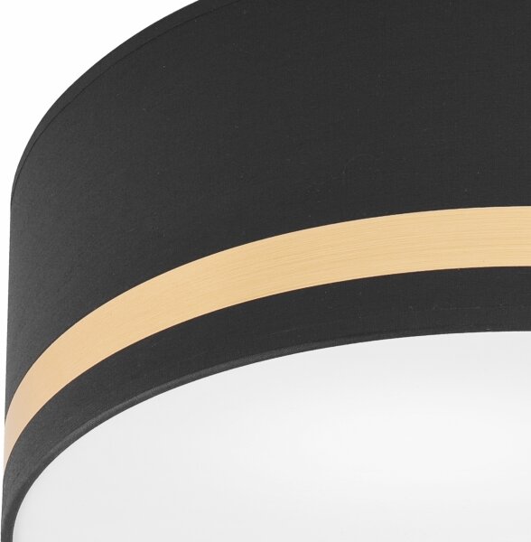Plafonieră SIRJA STRIPE 2xE27/15W/230V d. 35 cm negru