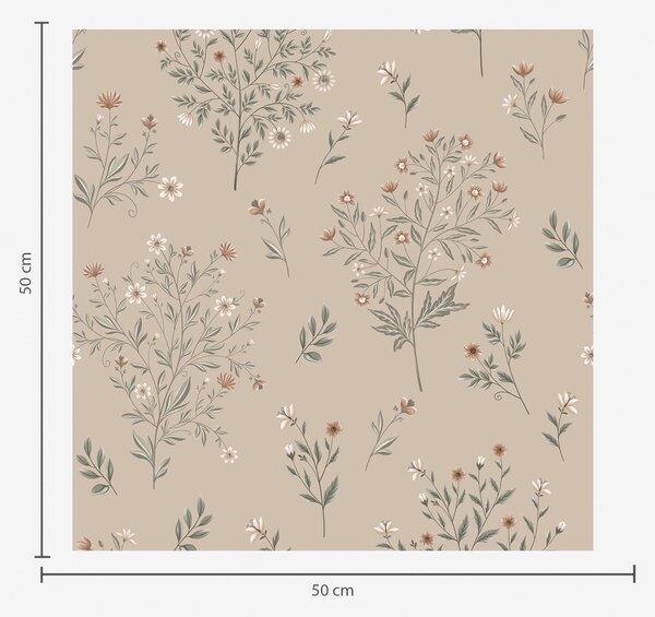 Tapet Flori sălbatice delicate și ramuri, Tapet flori, a01245 : Uwalls.ro