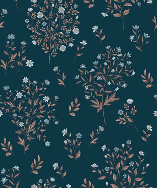 Tapet Ramuri și flori delicate, Tapet flori, a01245v1 : Uwalls.ro