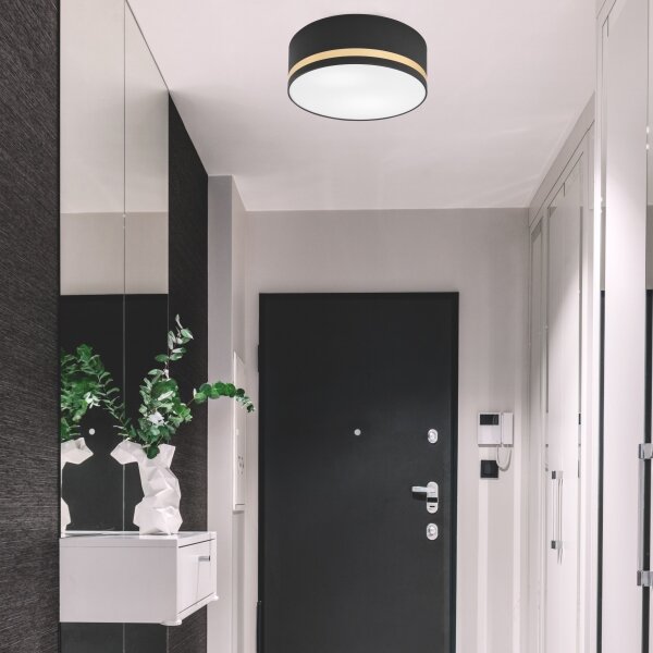 Plafonieră SIRJA STRIPE 2xE27/15W/230V d. 35 cm negru