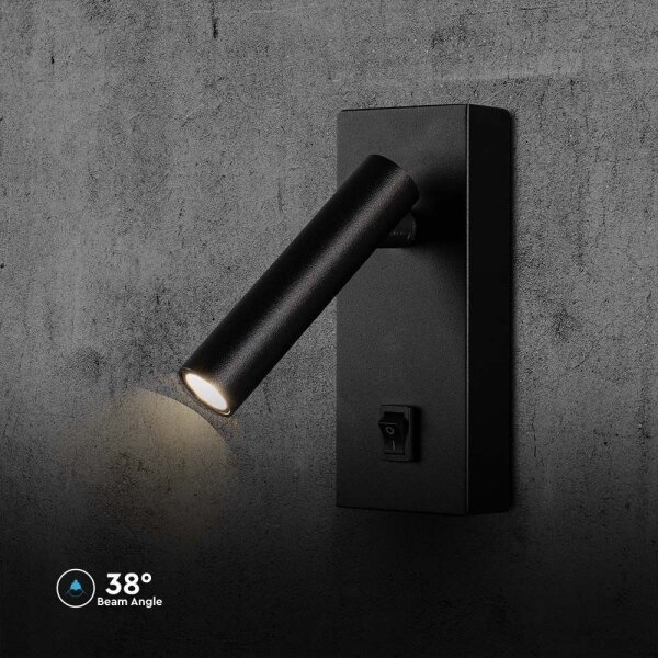 Spot LED de perete LED/2W/230V 4000K negru
