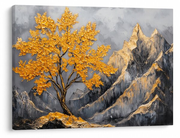 Tablou – Arbore auriu în munți (70x50 cm)