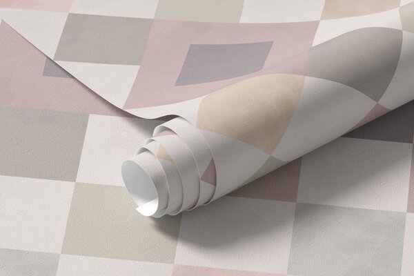 Tapet Diamante în culori pastelate, în nuanțe calde, Tapet abstract, a01247 : Uwalls.ro