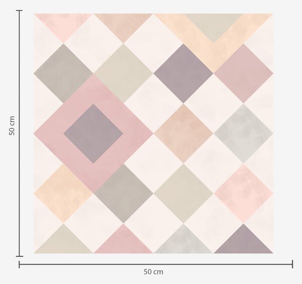 Tapet Diamante în culori pastelate, în nuanțe calde, Tapet abstract, a01247 : Uwalls.ro