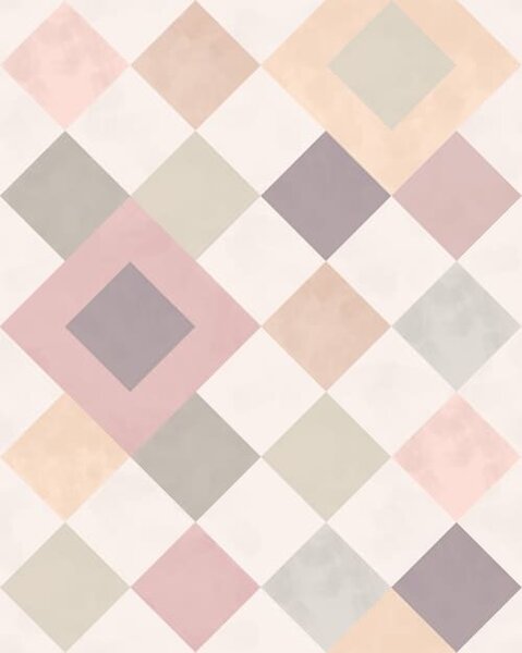 Tapet Diamante în culori pastelate, în nuanțe calde, Tapet abstract, a01247 : Uwalls.ro