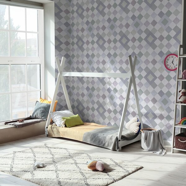 Tapet Diamante în nuanțe reci de gri-albastru, Tapet abstract, a01247v1 : Uwalls.ro