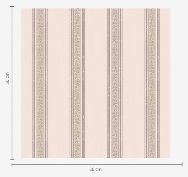 Tapet Dungi delicate în nuanțe de roz și bej, cu frunze, Tapet geometrie, Tapet dungi, a01249 : Uwalls.ro