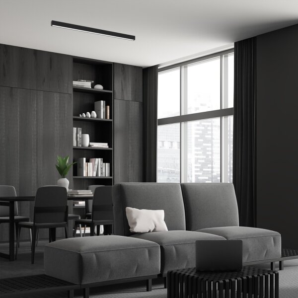 Lampa de tavan LUNGO T8 1xG13/18W/230V negru