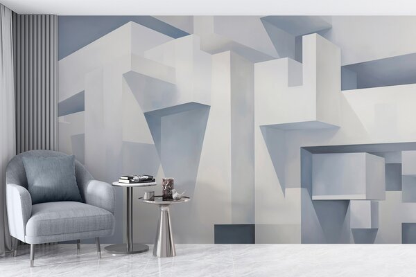 Tapet Abstracție geometrică, Fototapet 3D, Fotomurale 3D Forme geometrice, w05823 : Uwalls.ro