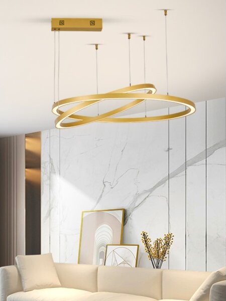 Lustră LED dimabilă Immax NEO 07218L FINO 93W/230V 60/80 cm auriu Tuya + telecomandă