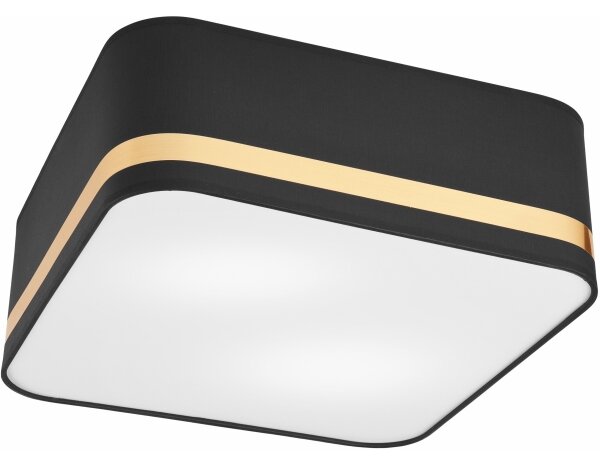 Plafonieră SIRJA SQUARE 2xE27/60W/230V 35x35 cm negru