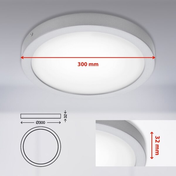 Plafonieră LED FIRE LED/21W/230V 4000K Briloner 7141-414