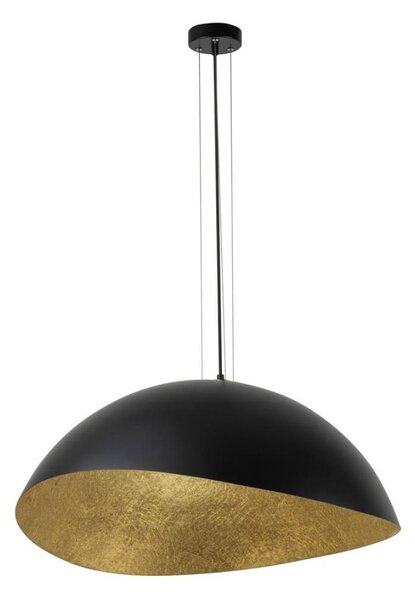 Lustră pe cablu SOLARIS 1xE27/60W/230V negru/auriu