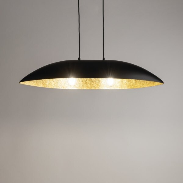 Lustră pe cablu GONDOLA 2xE27/60W/230V negru/auriu