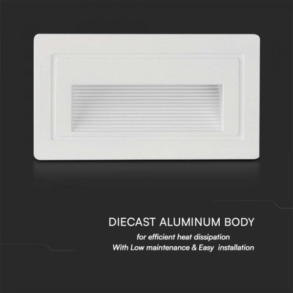 Corp de iluminat LED de exterior pentru scări LED/3W/230V 3000K IP65 alb