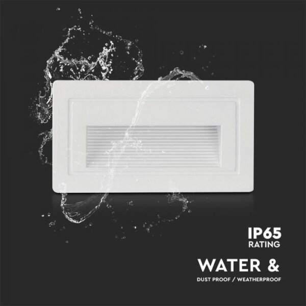 Corp de iluminat LED de exterior pentru scări LED/3W/230V 3000K IP65 alb