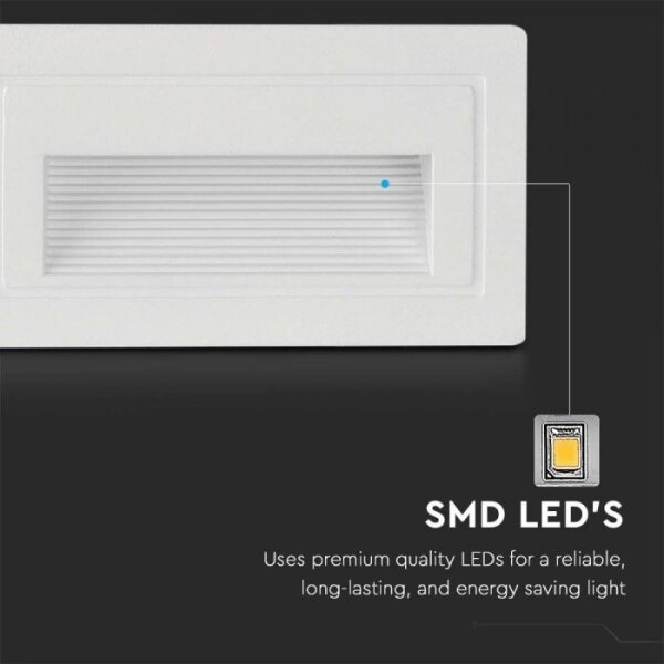 Corp de iluminat LED de exterior pentru scări LED/3W/230V 3000K IP65 alb