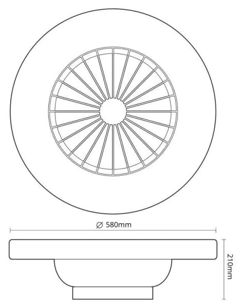 Plafonieră LED cu ventilator OPAL LED/72W/230V + telecomandă