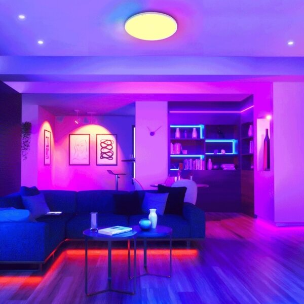 Plafonieră LED RGB dimabilă pentru baie Aigostar LED/18W/230V d. 30 cm IP44 + telecomandă