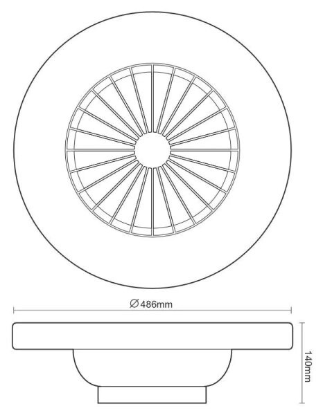 Plafonieră LED cu ventilator OPAL LED/48W/230V + telecomandă