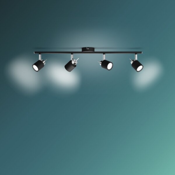 Spot MERANTI 4xGU10/35W/230V negru Philips