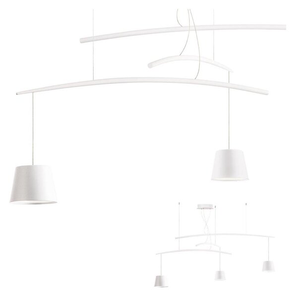Lustră LED pe cablu LOLLI 3xLED/6W/230V alb Redo 01-1524