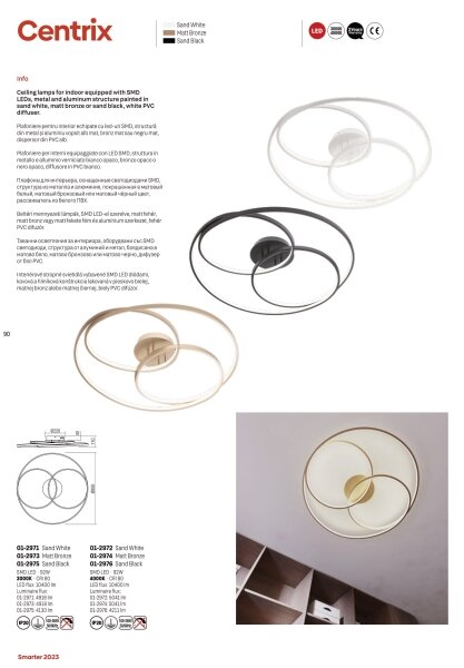 Plafonieră LED CENTRIX LED/92W/230V bronz Redo 01-2973