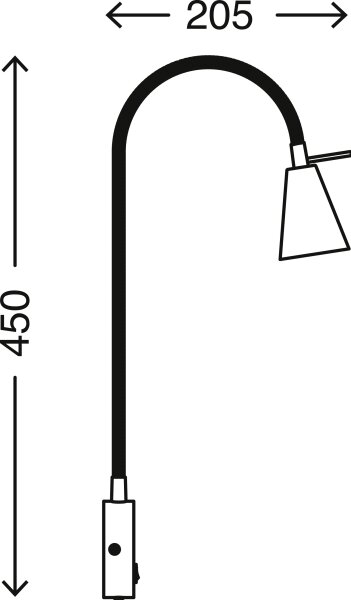 Briloner 2082-015 - Aplica LED de perete COMFORT LIGHT 1xGU10/5W/230V neagră