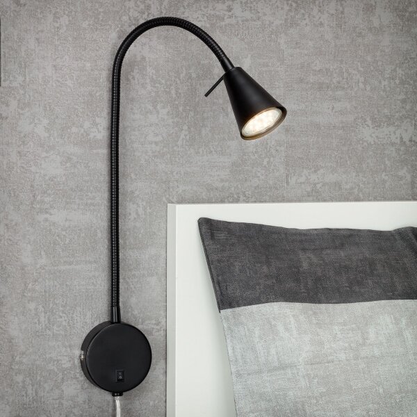 Briloner 2082-015 - Aplica LED de perete COMFORT LIGHT 1xGU10/5W/230V neagră
